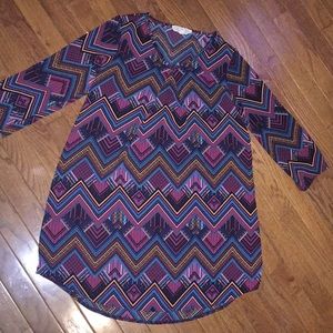 Pink rose size small Aztec dress!